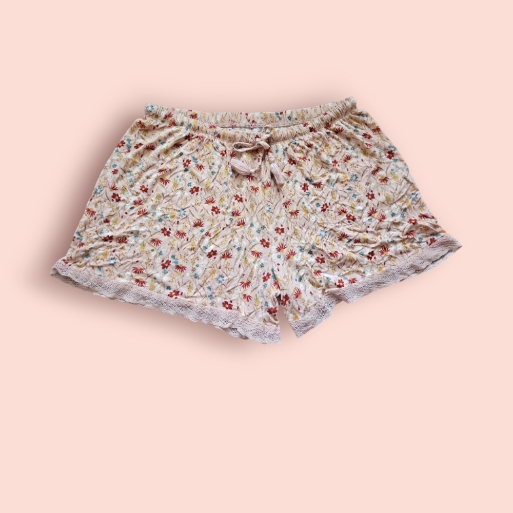 4 for $15 Gilligan and O'malley pink sleep shorts Lace draw string super soft